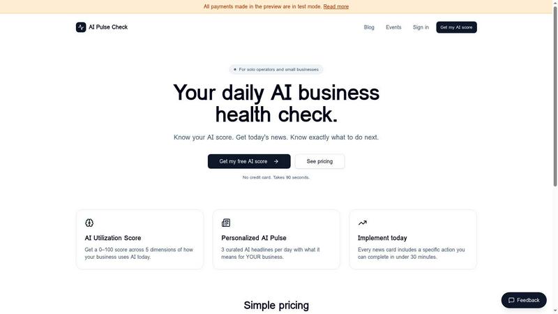 aipulsecheck.io application interface and features