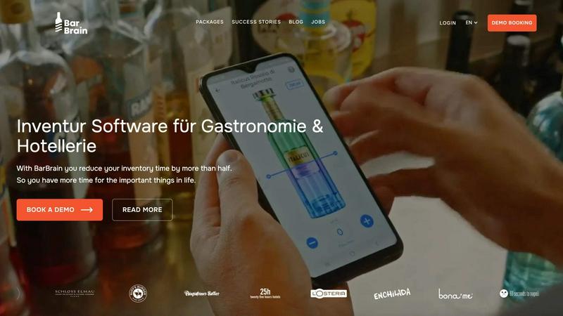 BarBrain application interface and features