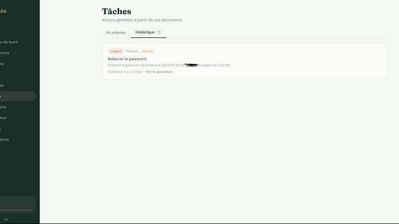 Dokta application interface and features