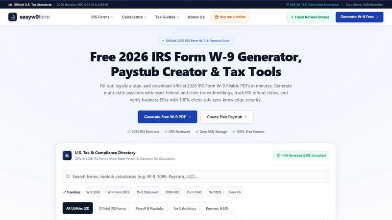 EasyW9Form screenshot