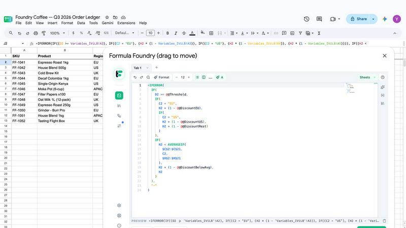 Formula Foundry screenshot