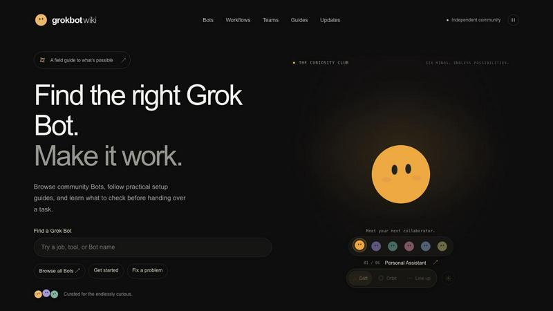 Grok Bot Wiki screenshot