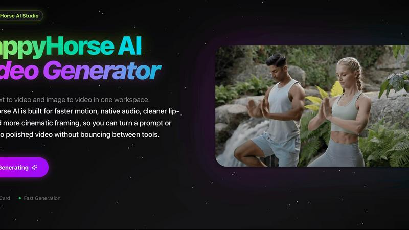 Happy Horse AI Video Generator application interface and features