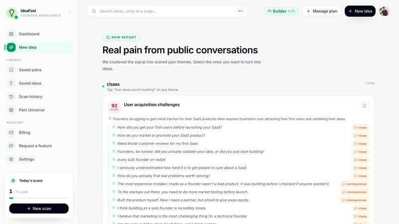 ideaFast screenshot