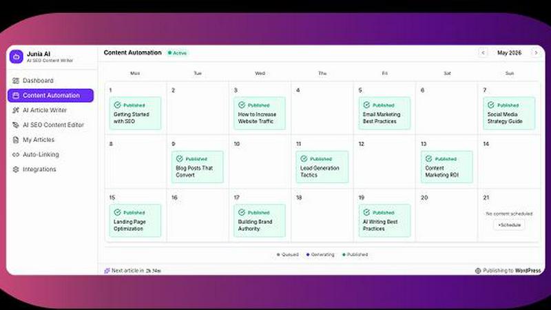 Junia AI application interface and features