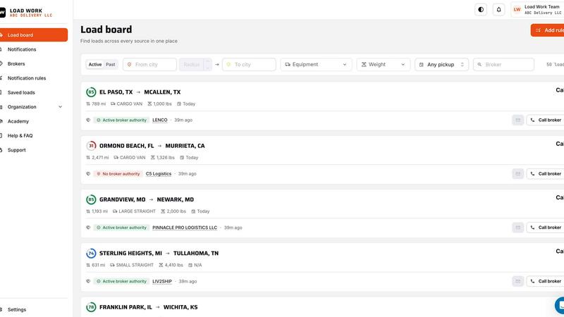 LoadWork screenshot