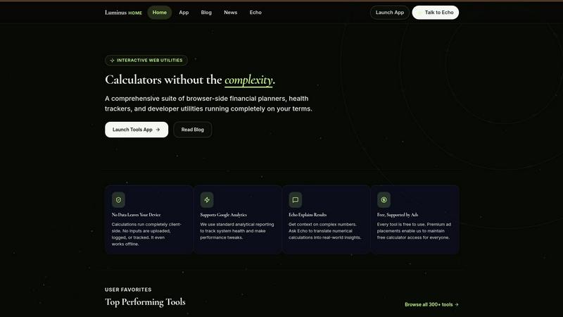 Luminus Tools screenshot