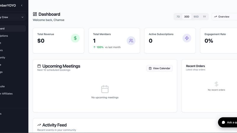 MemberYOYO application interface and features
