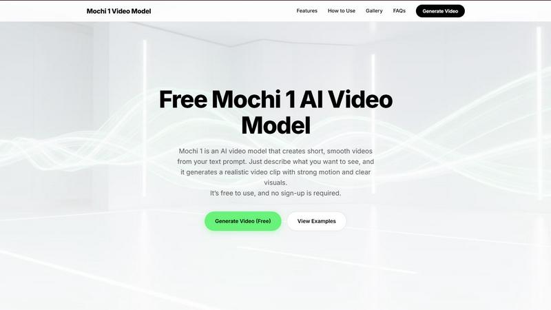 Mochi 1 application interface and features