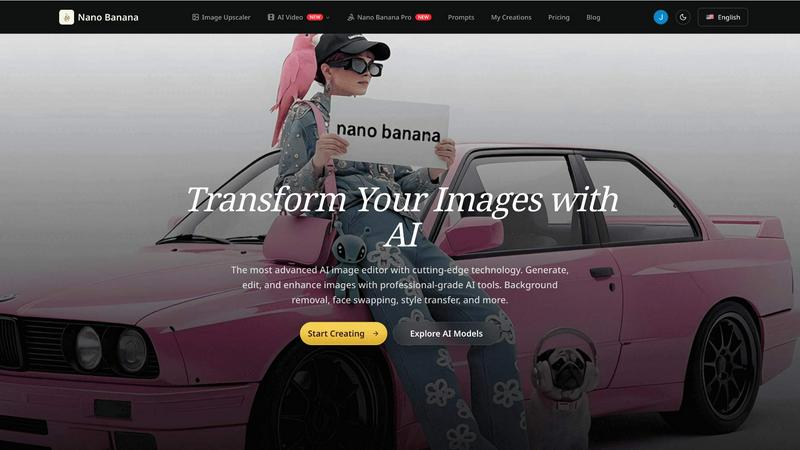 Nano Banana AI application interface and features
