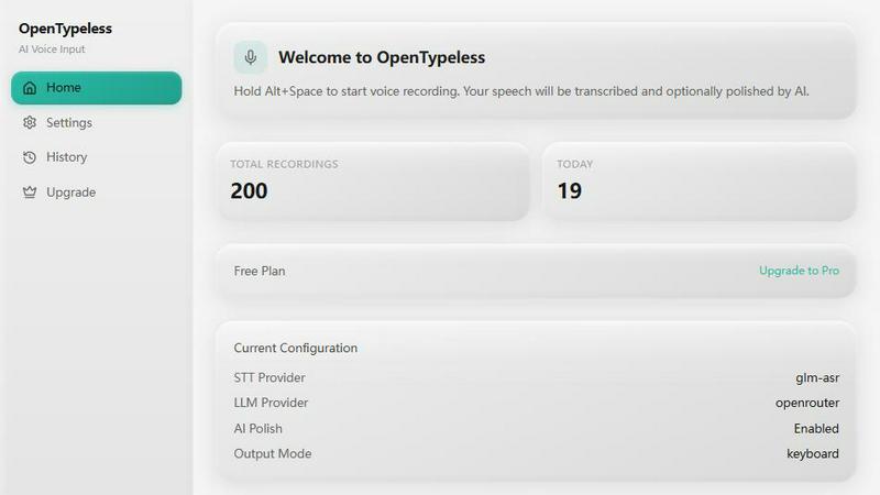 OpenTypeless screenshot