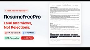 Resume Free Pro - AI tool for AI Assistants
