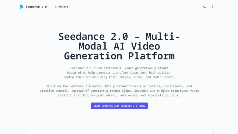 Seedance 2 application interface and features