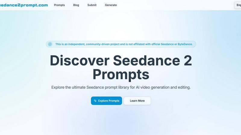 Seedance Prompt application interface and features