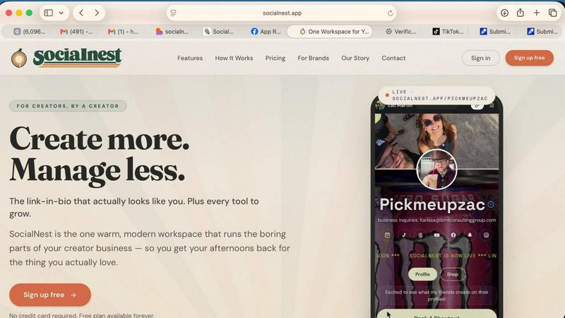 Socialnest.app screenshot