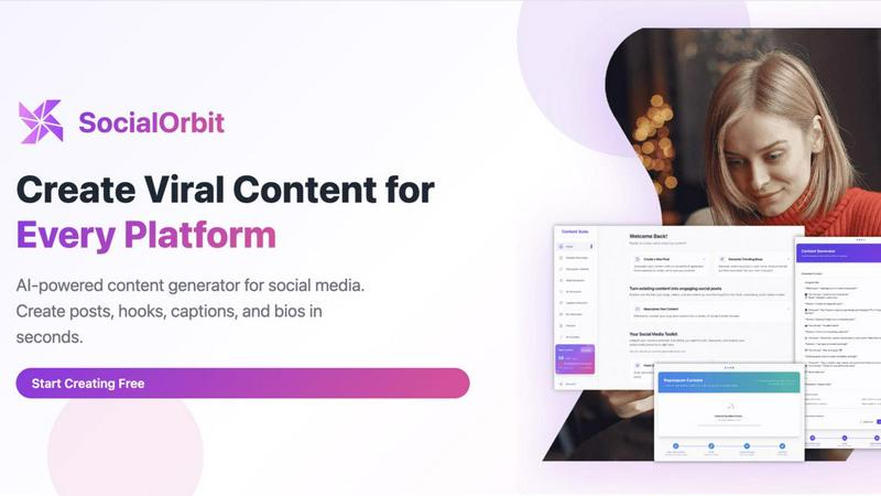SocialOrbit application interface and features