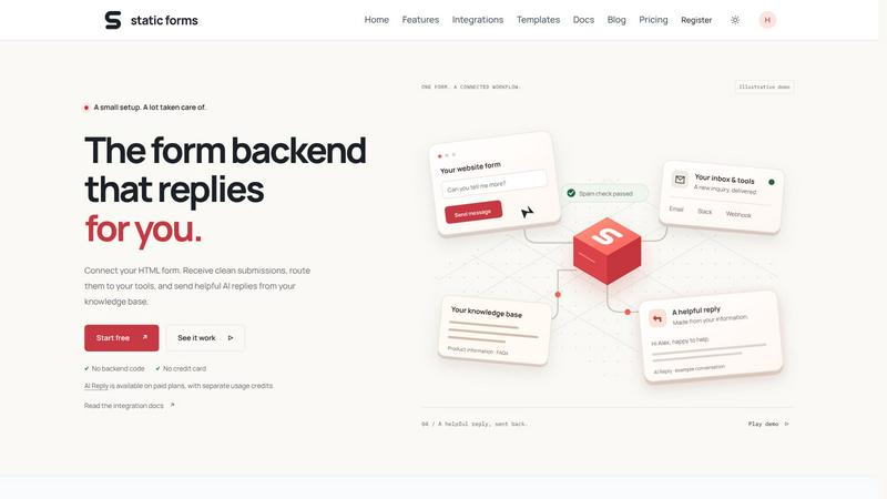 Static Forms screenshot