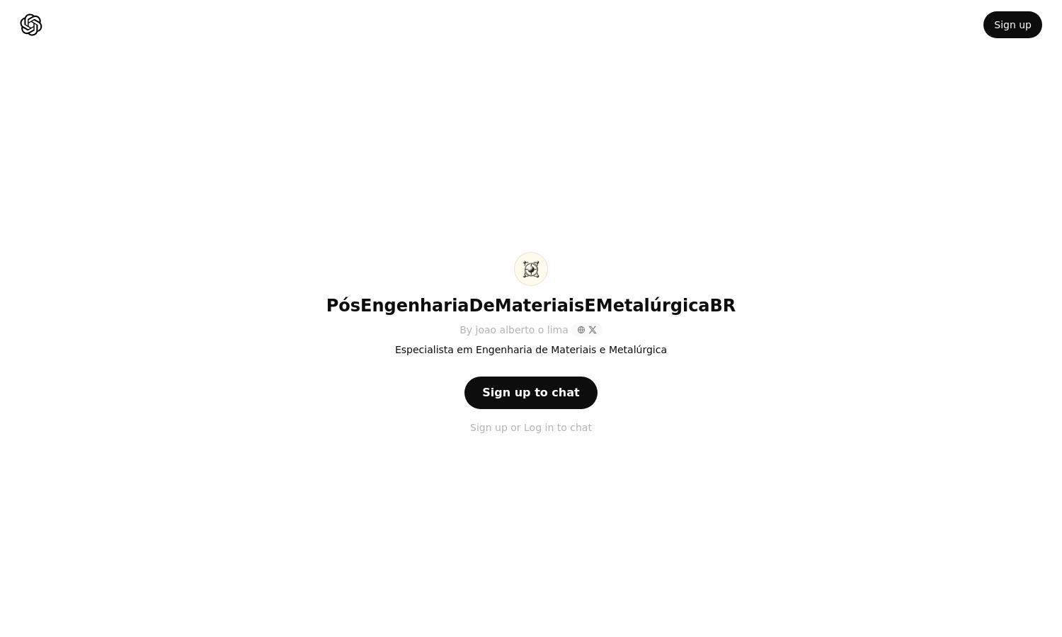 ChatGPT - PósEngenhariaDeMateriaisEMetalúrgicaBR Website