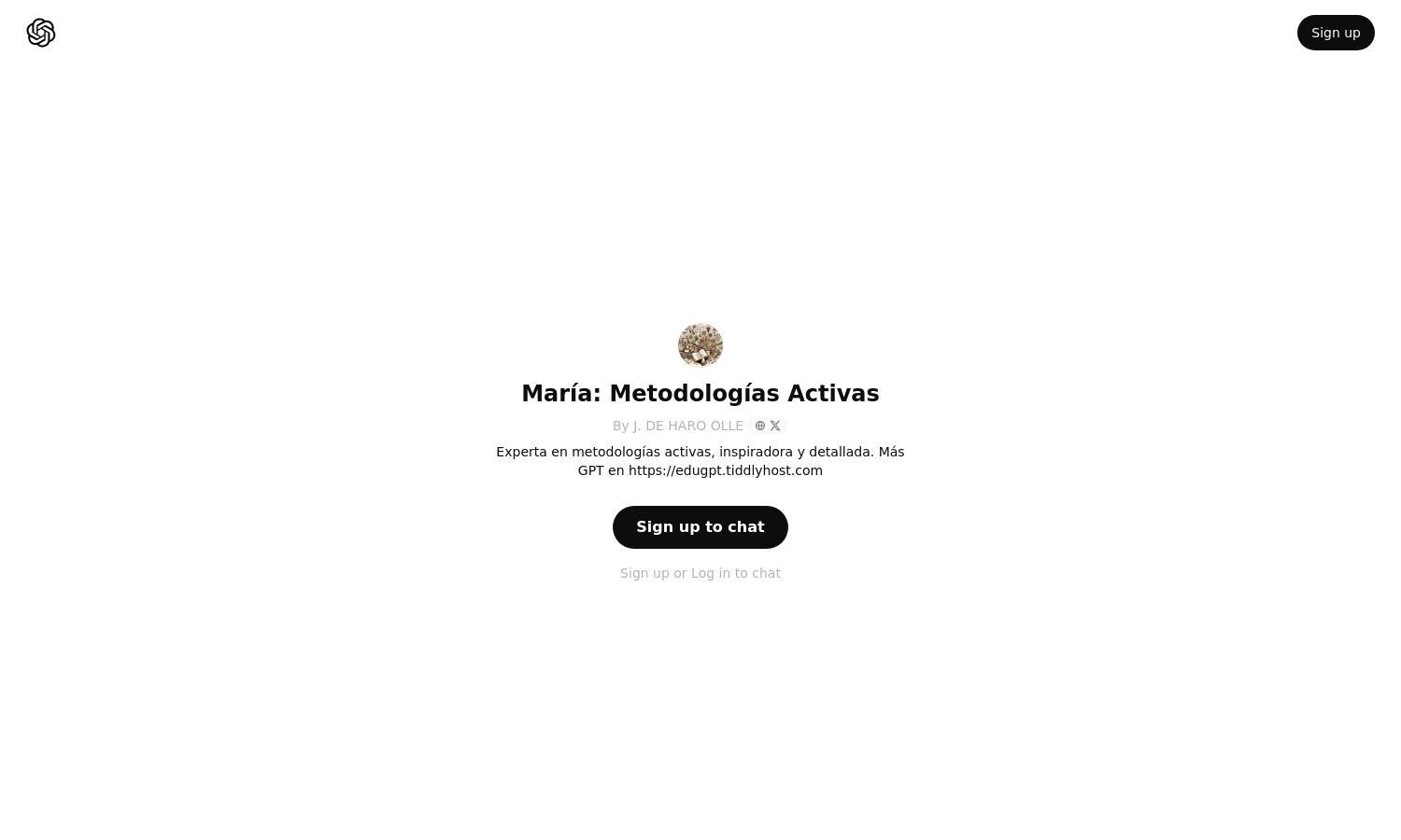 ChatGPT - María: Metodologías Activas Website