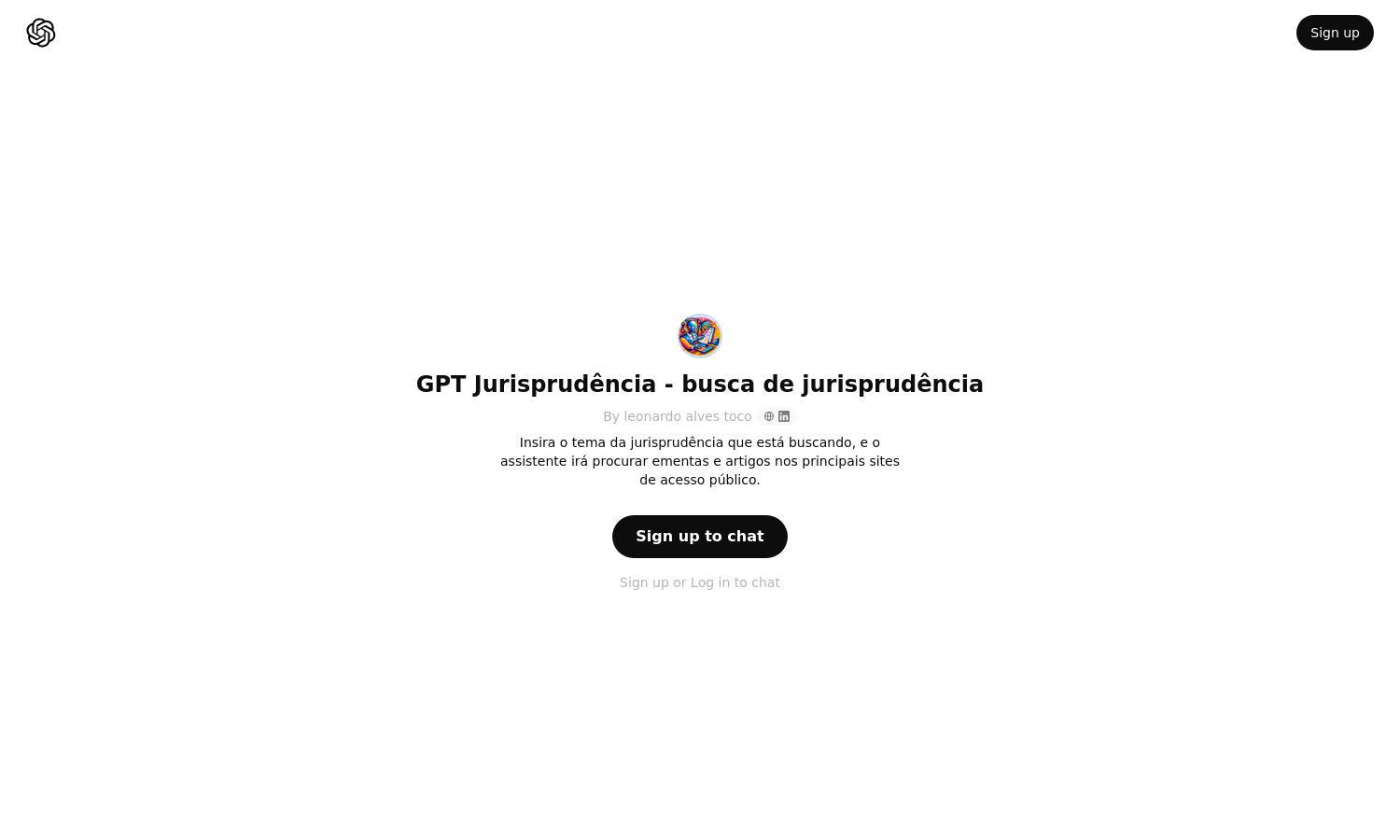 ChatGPT - GPT Jurisprudência - busca de jurisprudência Website