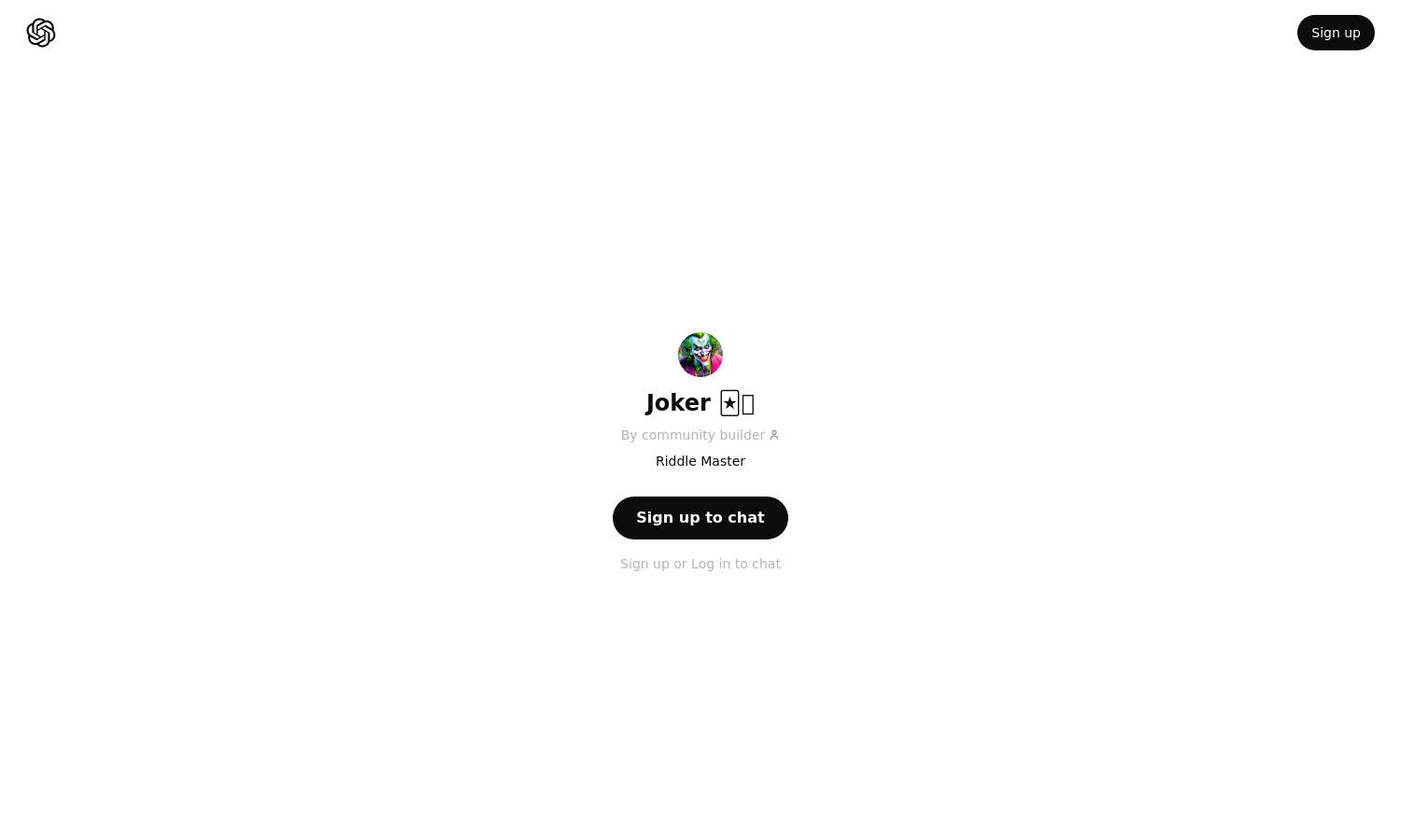 ChatGPT - Joker   🃏❓ Website