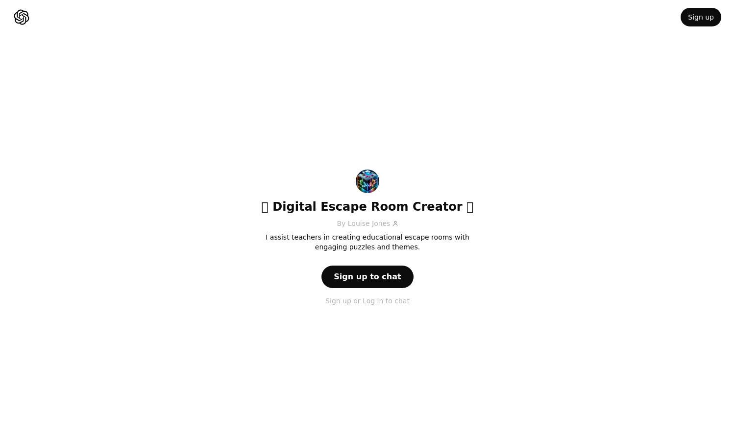 ChatGPT - 🔮 Digital Escape Room Creator 💡 Website