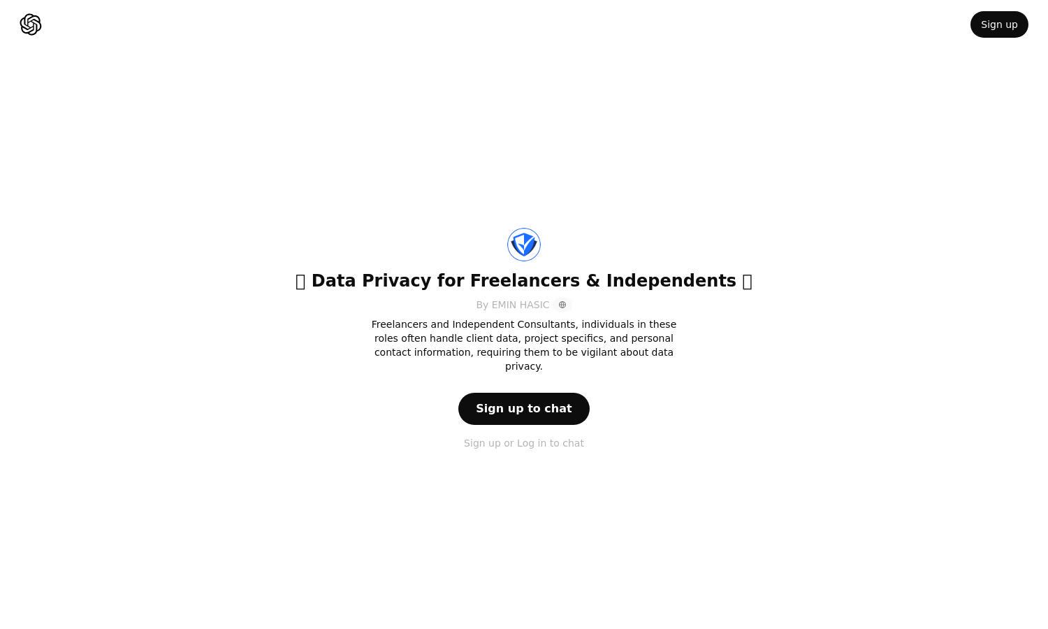 ChatGPT - 👑 Data Privacy for Freelancers & Independents 👑 Website