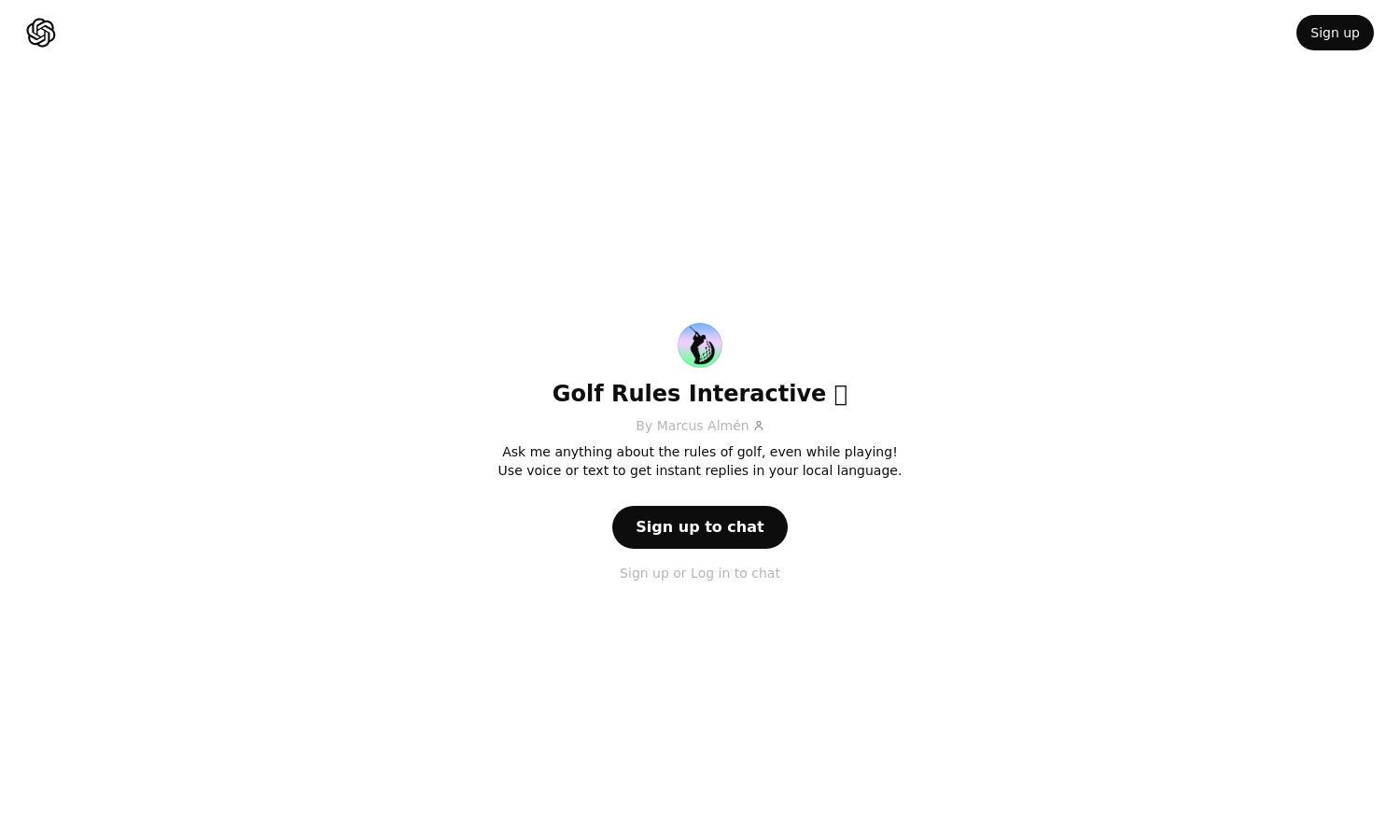 ChatGPT - Golf Rules Interactive ⛳ Website