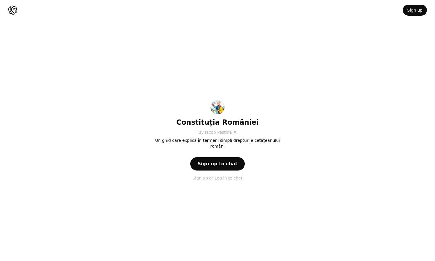 ChatGPT - Constituția României Website