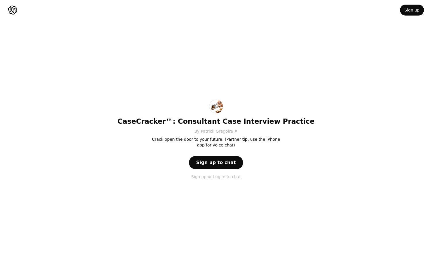 ChatGPT - CaseCracker™: Consultant Case Interview Practice Website