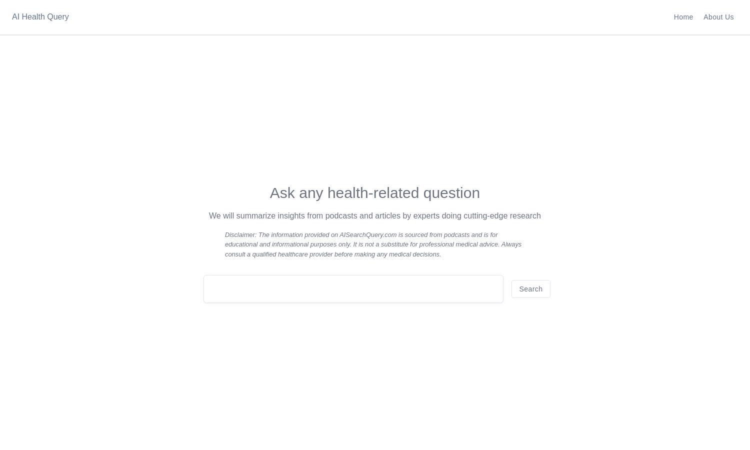 AI Health Query Website