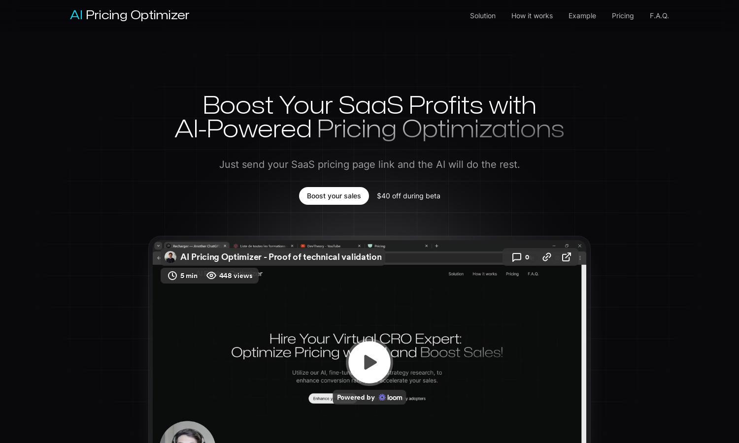 AI Pricing Optimizer Website