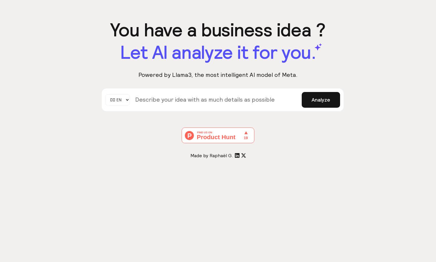 Analyze My Business Idea Website