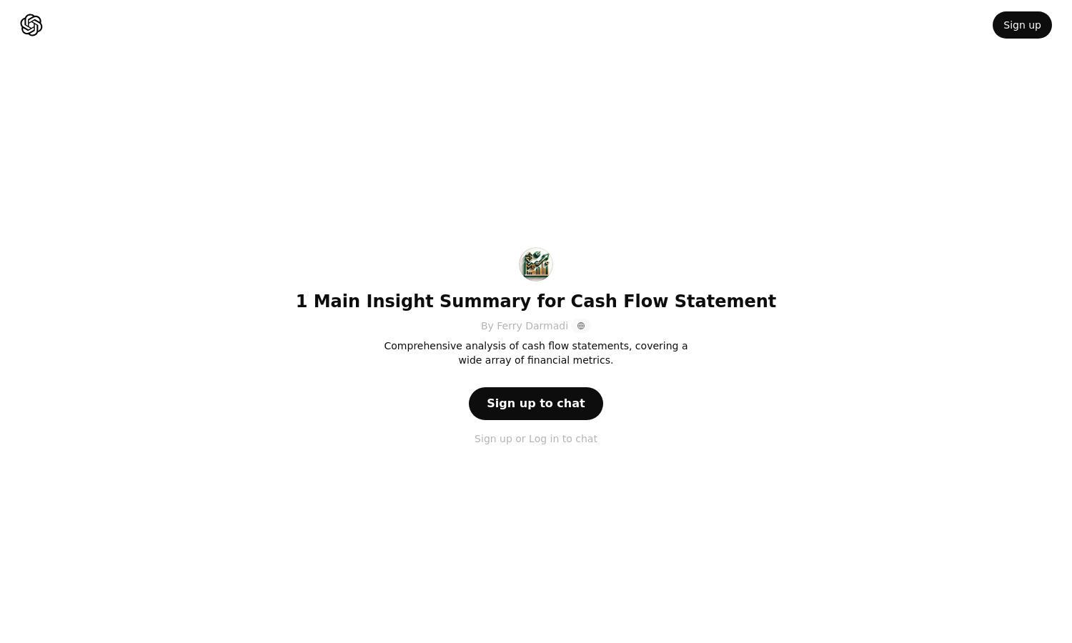 ChatGPT - 1 Main Insight Summary for Cash Flow Statement Website