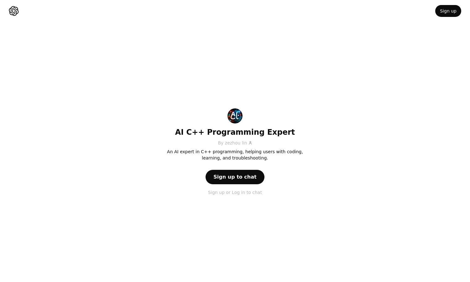 ChatGPT - AI C++ Programming Expert Website