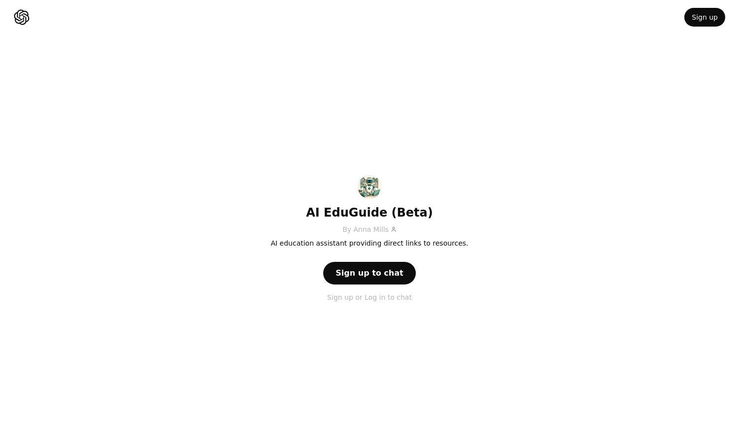 ChatGPT - AI EduGuide (Beta) Website