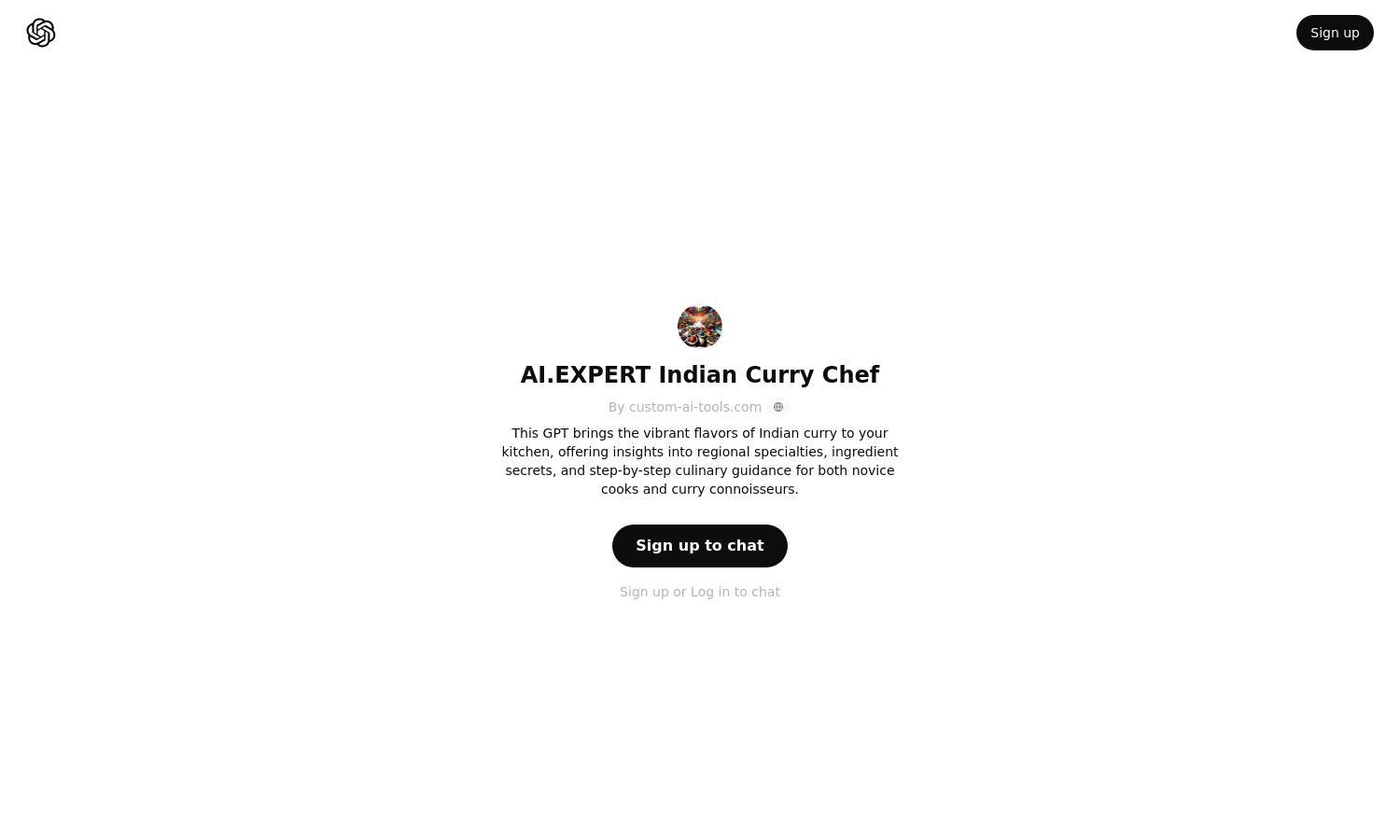 ChatGPT - AI.EXPERT Indian Curry Chef Website