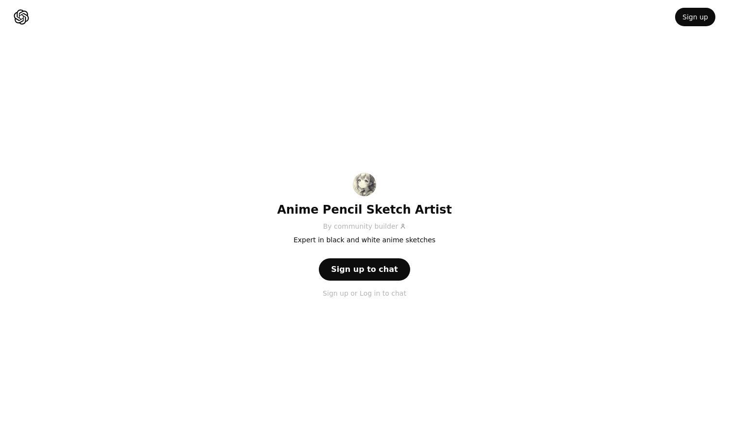 ChatGPT - Anime Pencil Sketch Artist Website