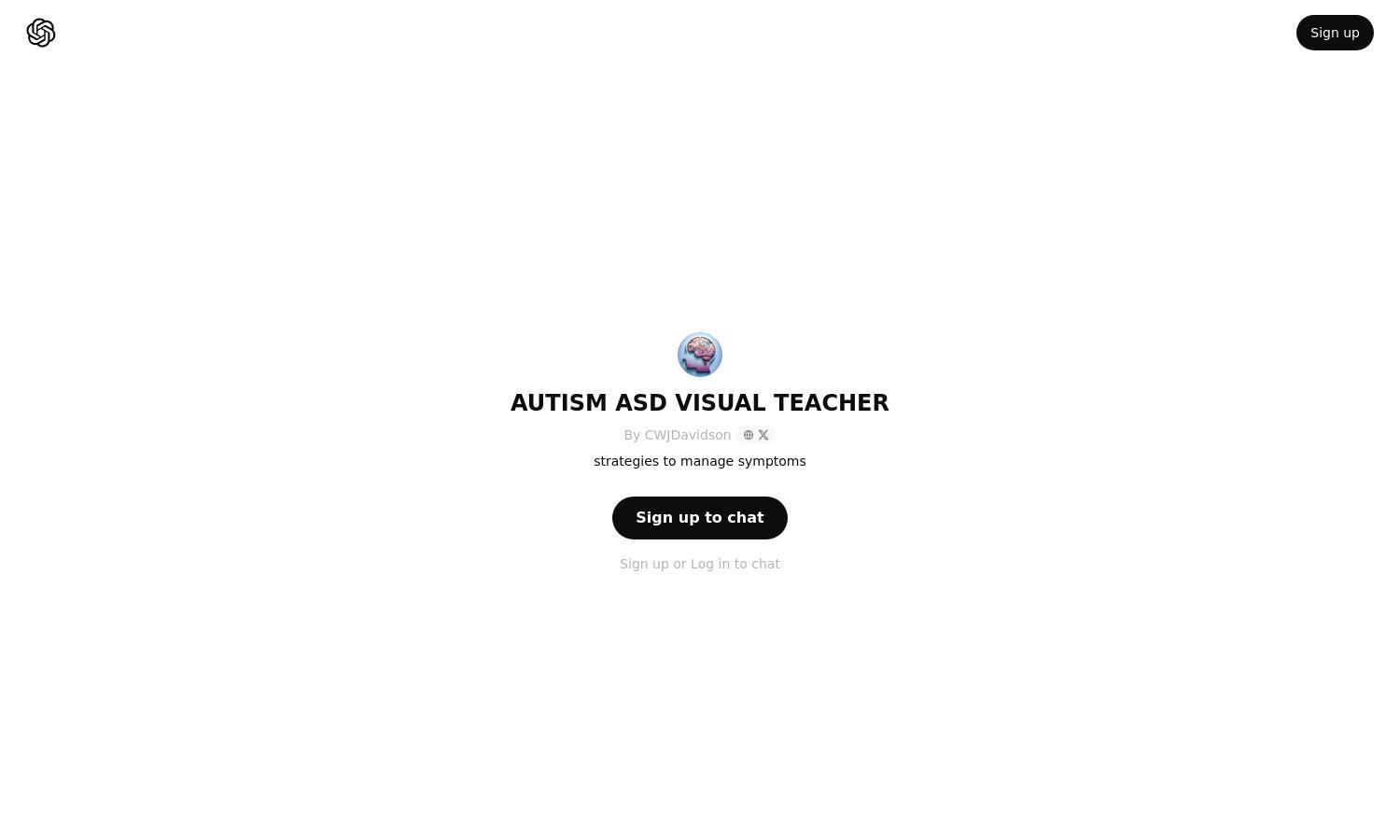 ChatGPT - AUTISM ASD VISUAL TEACHER Website