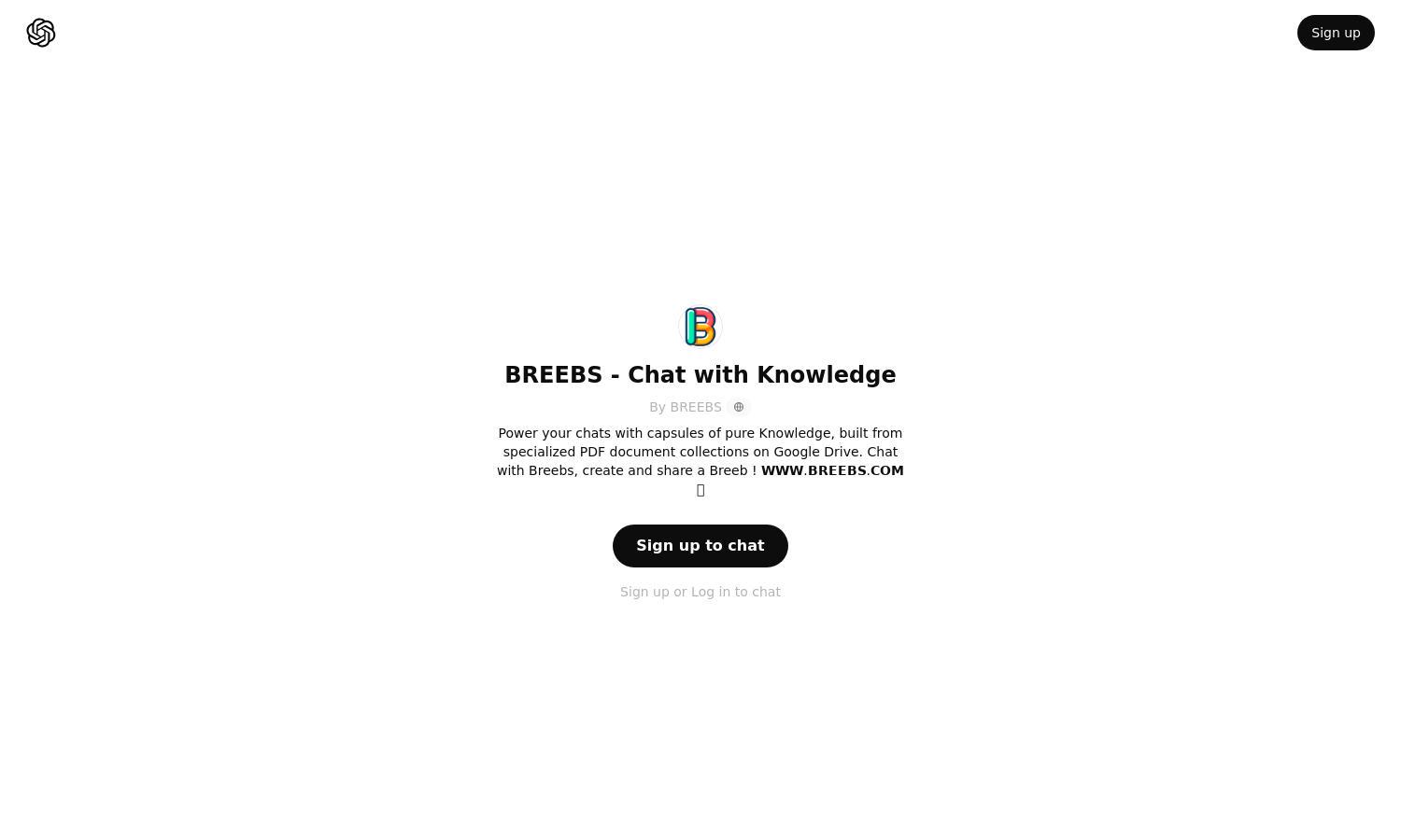 ChatGPT - BREEBS - Chat with Knowledge Website