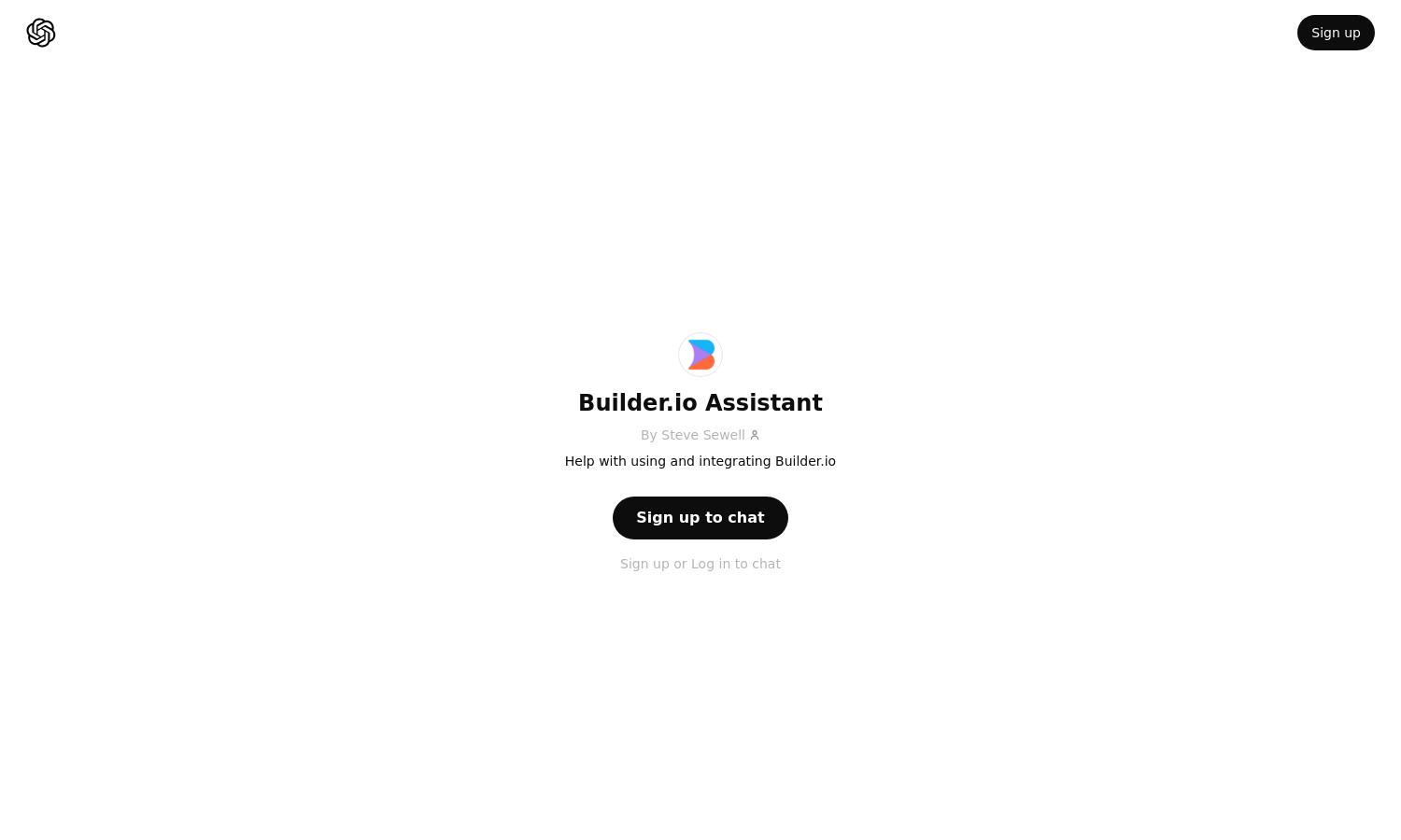 ChatGPT - Builder.io Assistant Website