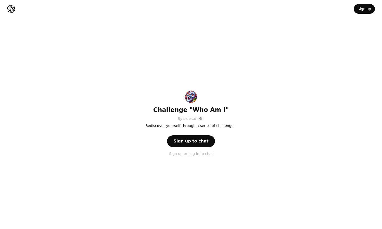 ChatGPT - Challenge "Who Am I" Website