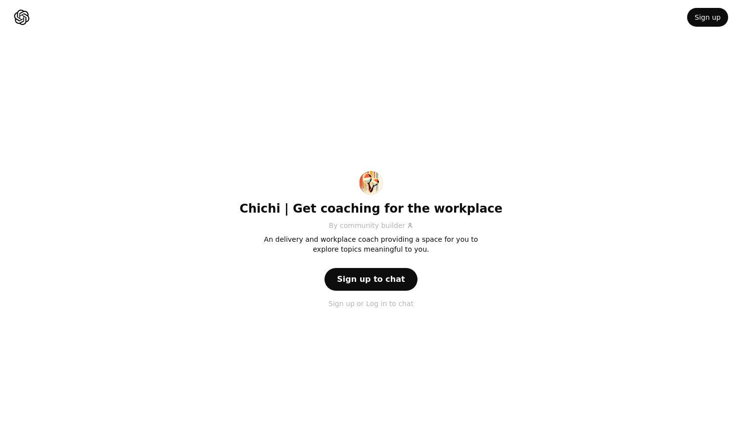 ChatGPT - Chichi | Get coaching for the workplace Website