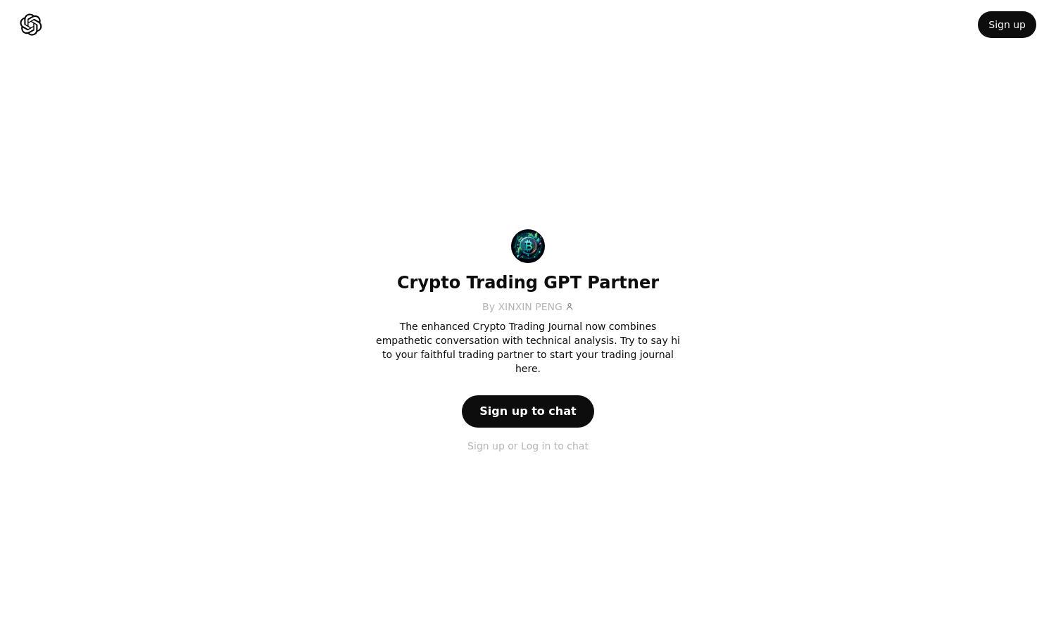 ChatGPT - Crypto Trading GPT Partner Website