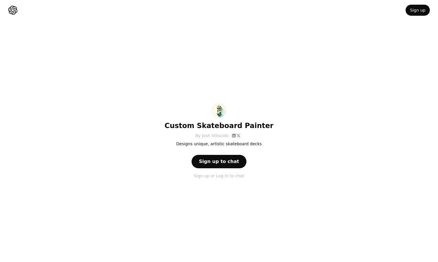 ChatGPT - Custom Skateboard Painter Website