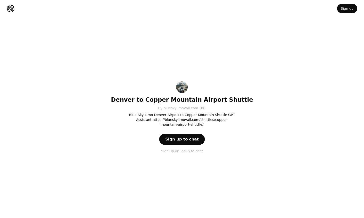 ChatGPT - Denver to Copper Mountain Airport Shuttle Website