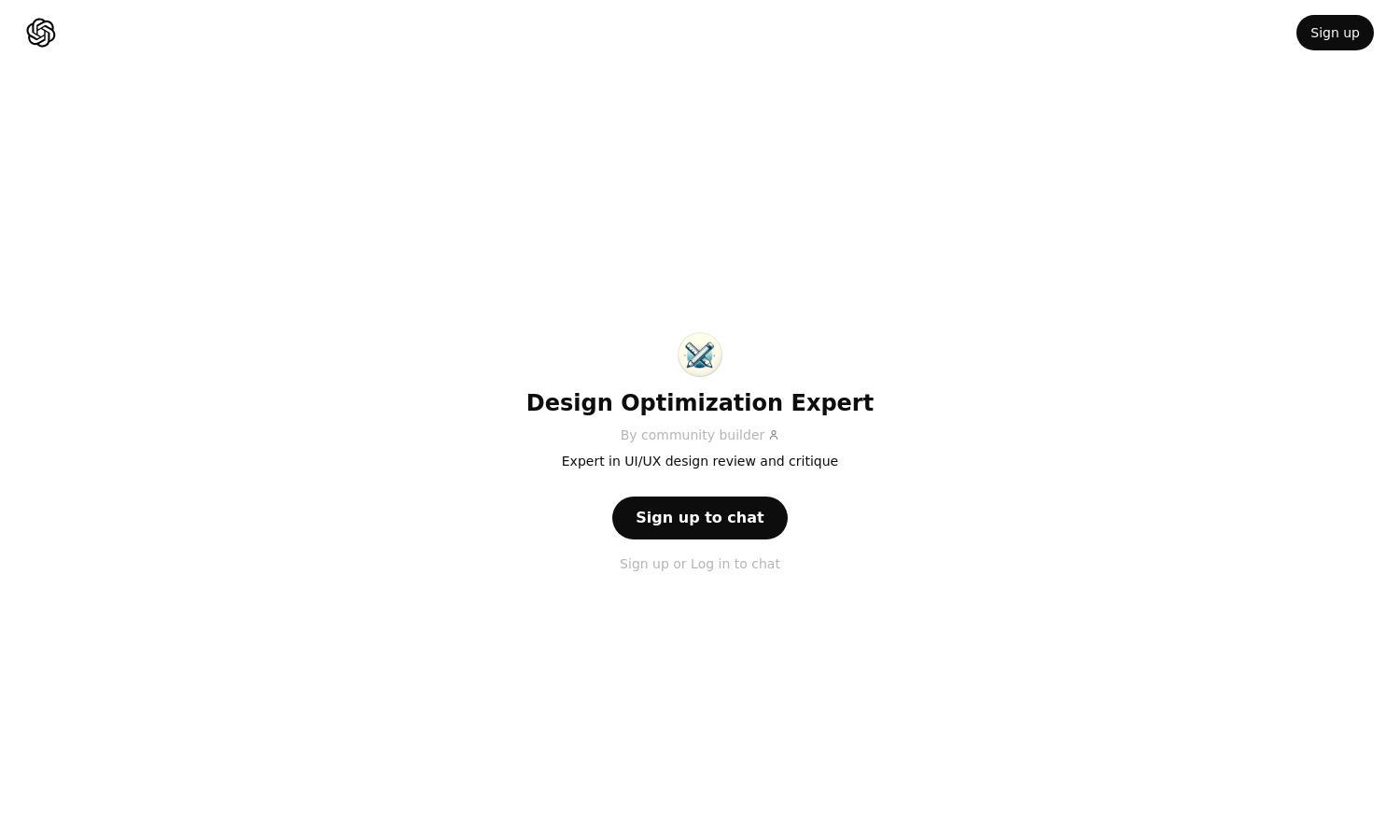 ChatGPT - Design Optimization Expert Website