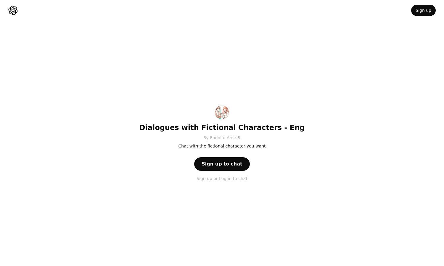 ChatGPT - Dialogues with Fictional Characters - Eng Website