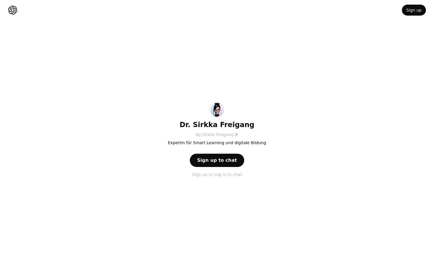 ChatGPT - Dr. Sirkka Freigang Website