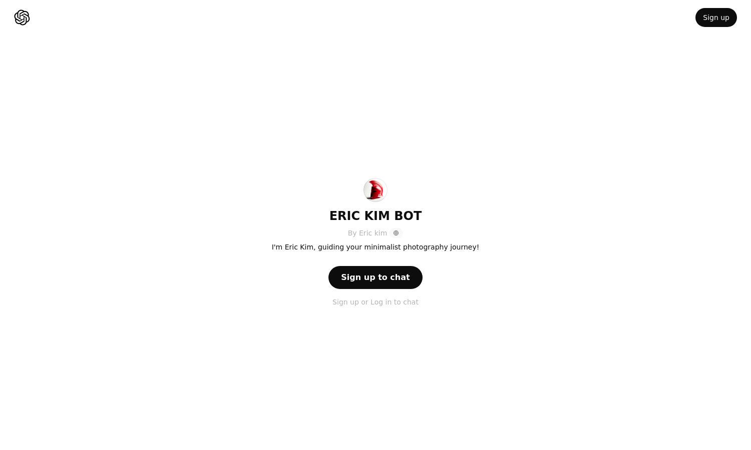 ChatGPT - ERIC KIM BOT Website